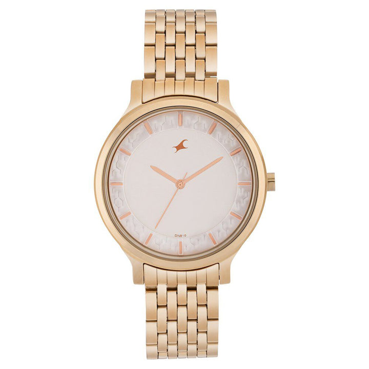 Fastrack Crush Quartz Analog Silver Dial Stainless Steel Strap Watch for Girls 6292WM01