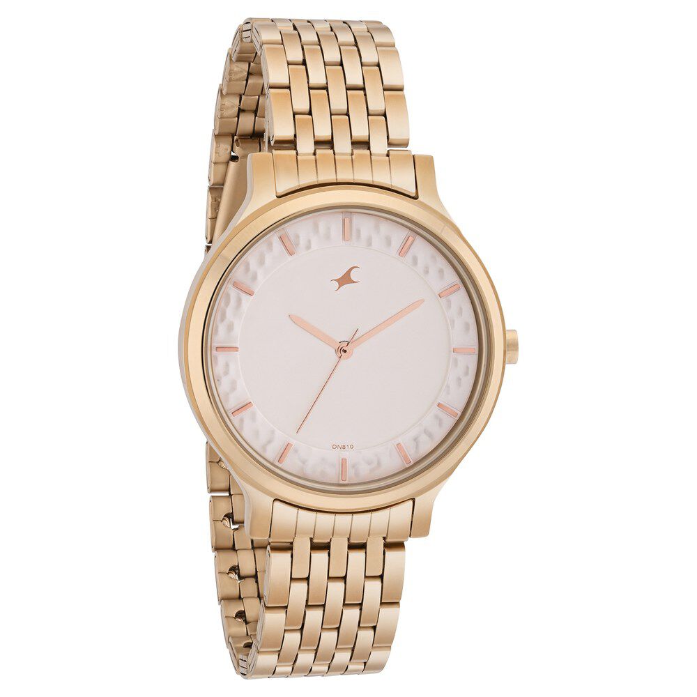 Fastrack Crush Quartz Analog Silver Dial Stainless Steel Strap Watch for Girls 6292WM01