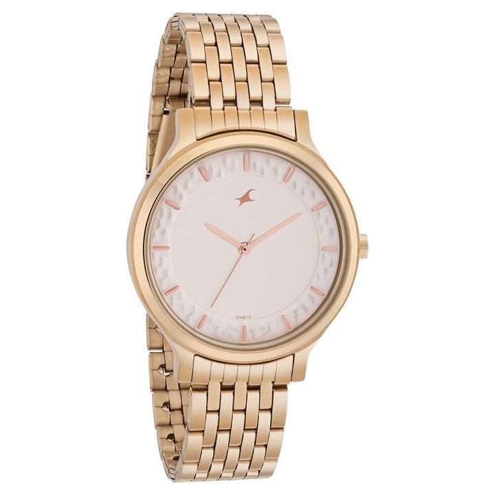 Fastrack Crush Quartz Analog Silver Dial Stainless Steel Strap Watch for Girls 6292WM01