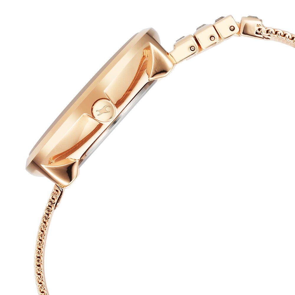 Fastrack Fleek Quartz Analog Pink Dial Stainless Steel Strap Watch for Girls 6300WM01