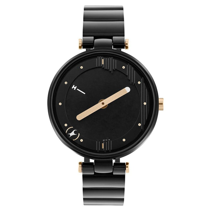 Fastrack MetaWe Quartz Analog Black Dial Stainless Steel Strap Watch For Girls 6305KM01