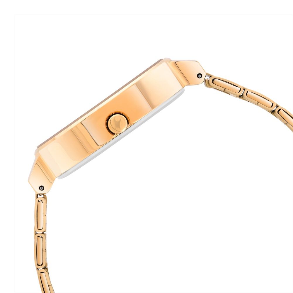 Fastrack MetaWe Quartz Analog Pink Dial Stainless Steel Strap Watch For Girls 6306WM01