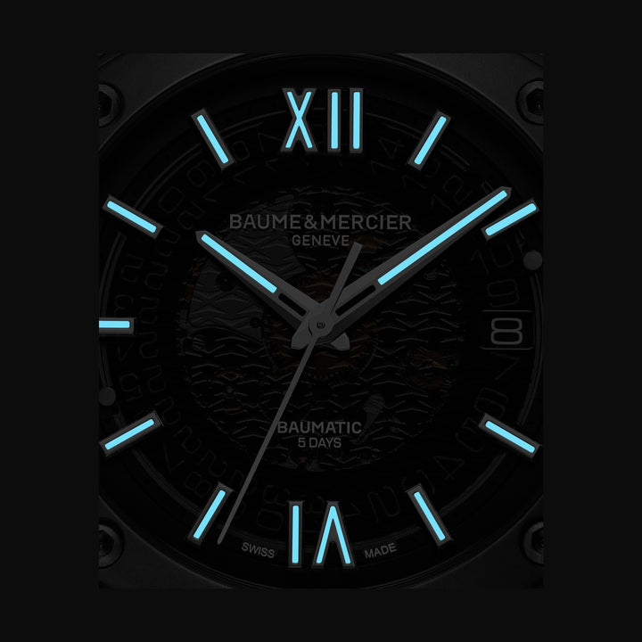 Baume &amp; Mercier Riviera 10617 Automatic Black Rubber Men&