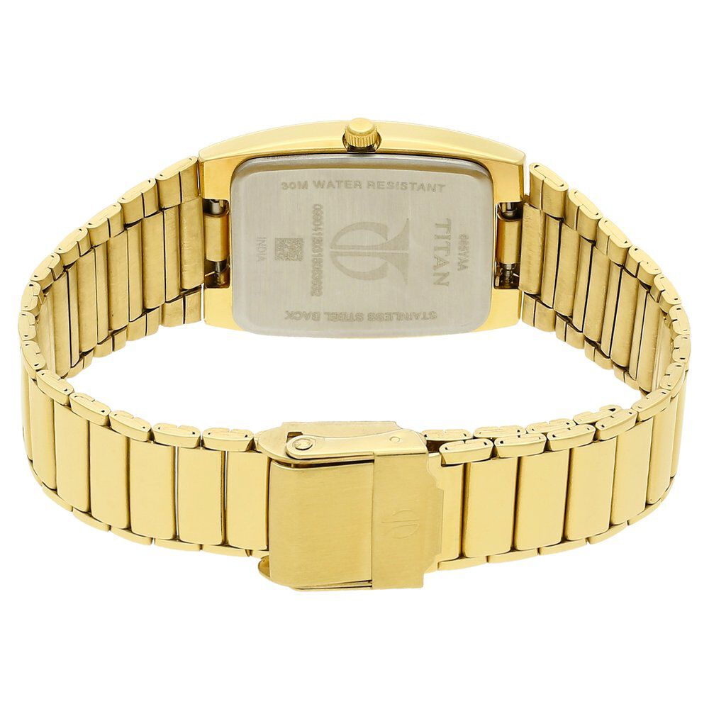 Titan Royale Champagne Analog with Date Stainless Steel Strap Watch for Men-NF665YM03