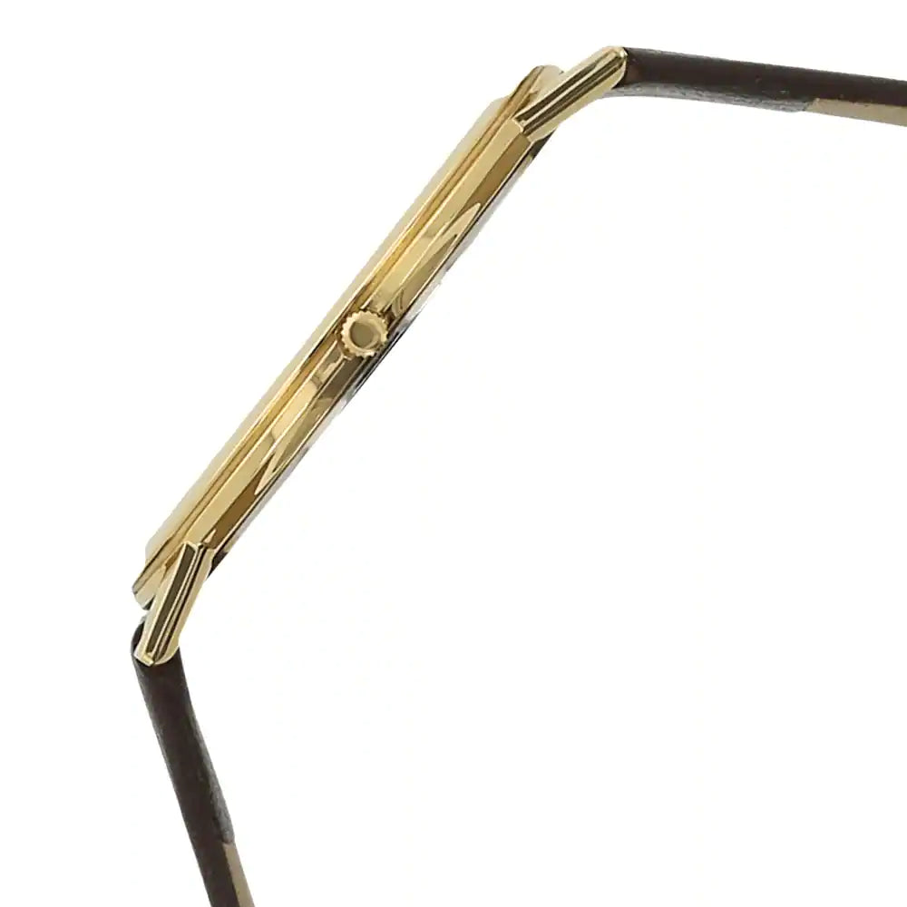 Titan Edge White Dial Brown Leather Strap Watch NM679YL01 (R809)