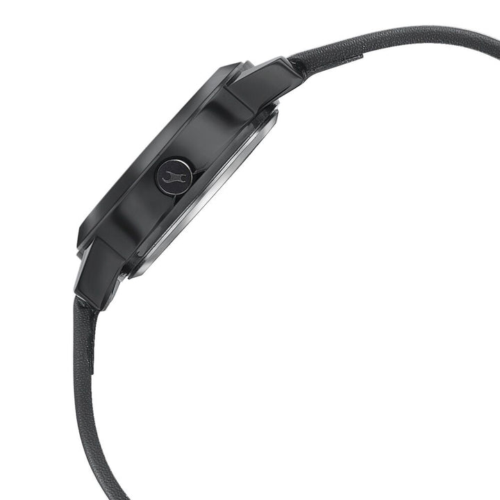 Fastrack Pulse Quartz Analog Black Dial Leather Strap Watch for Girls 68008NL01