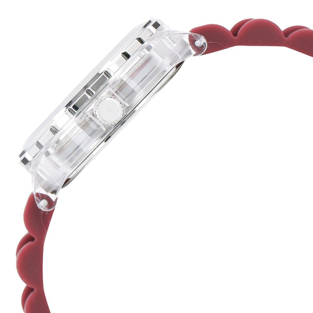 Fastrack Trendies Quartz Analog Maroon Dial Silicone Strap Watch for Girls NP68009PP06