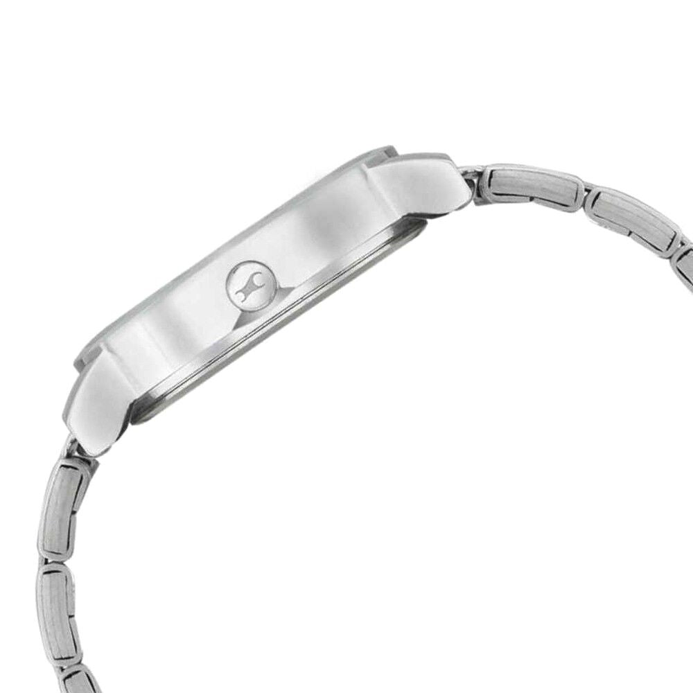 Fastrack Quartz Analog White Dial Stainless Steel Strap Watch for Girls NS68010SM01