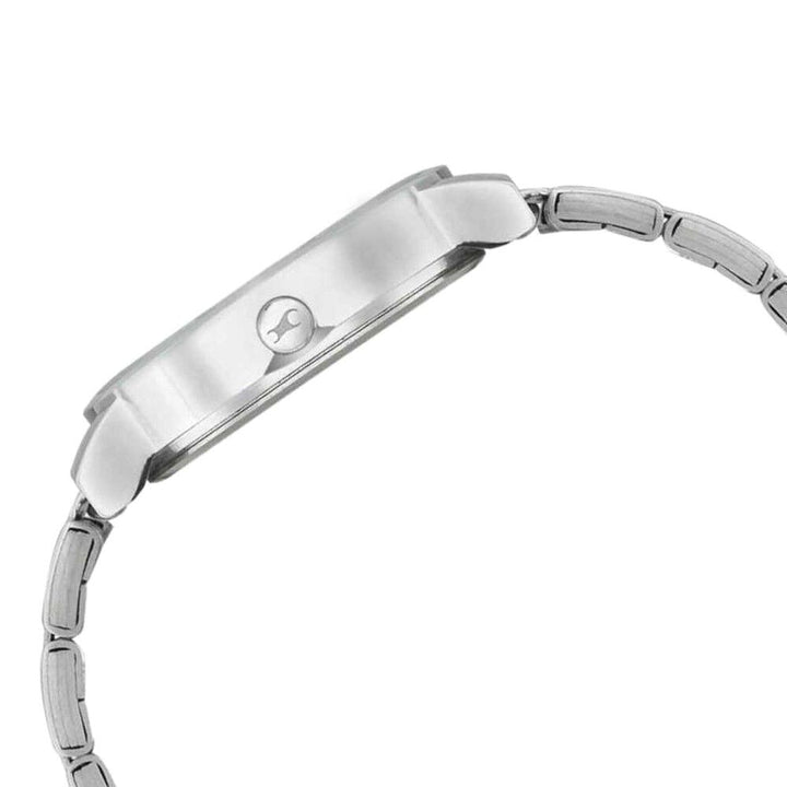 Fastrack Quartz Analog White Dial Stainless Steel Strap Watch for Girls NS68010SM01