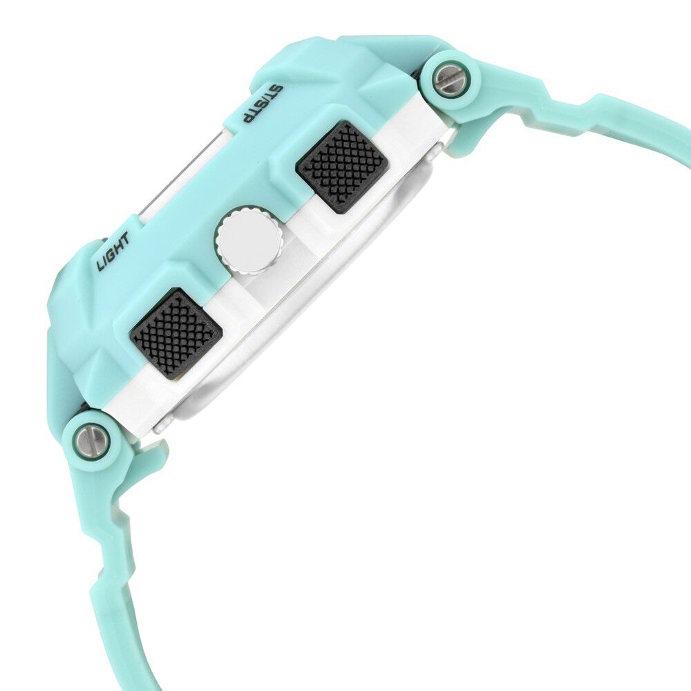 Fastrack Street Line Quartz Analog Digital Silver Dial PU Strap Watch for Girls NP68016PP02