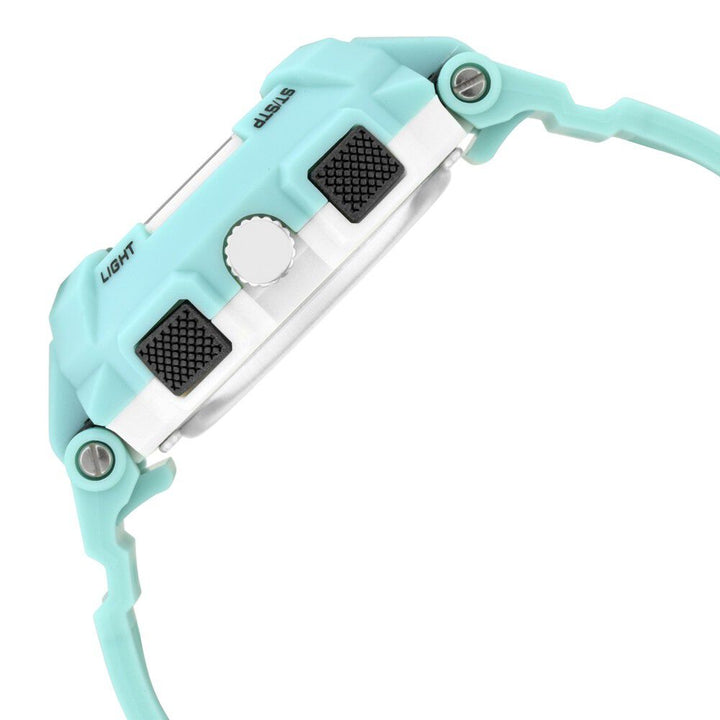 Fastrack Street Line Quartz Analog Digital Silver Dial PU Strap Watch for Girls NP68016PP02