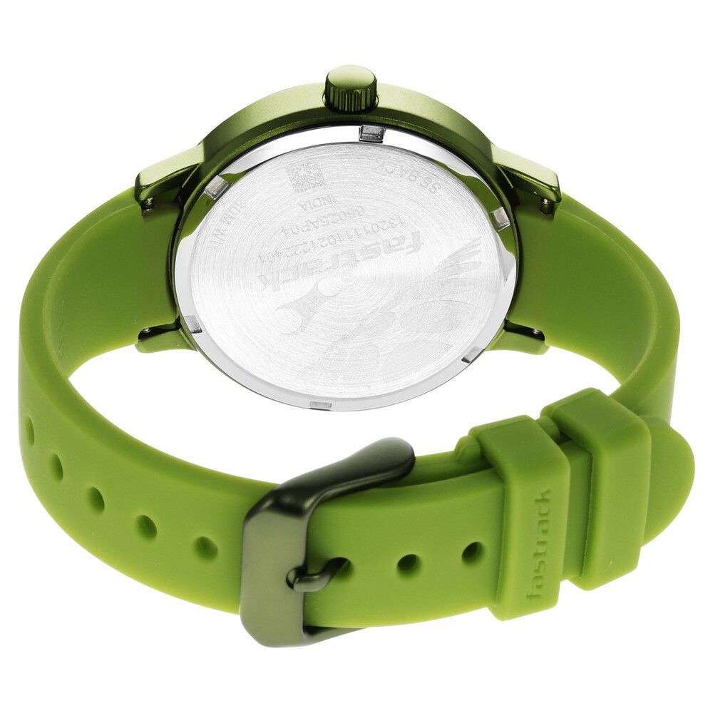 Pop Colours Green Dial Silicone Strap Watch for Girls 68025AP04