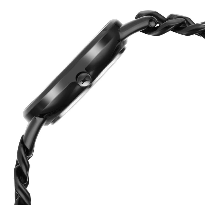 Fastrack Glitch Quartz Analog Black Dial Metal Strap Watch for Girls NS68026NM01