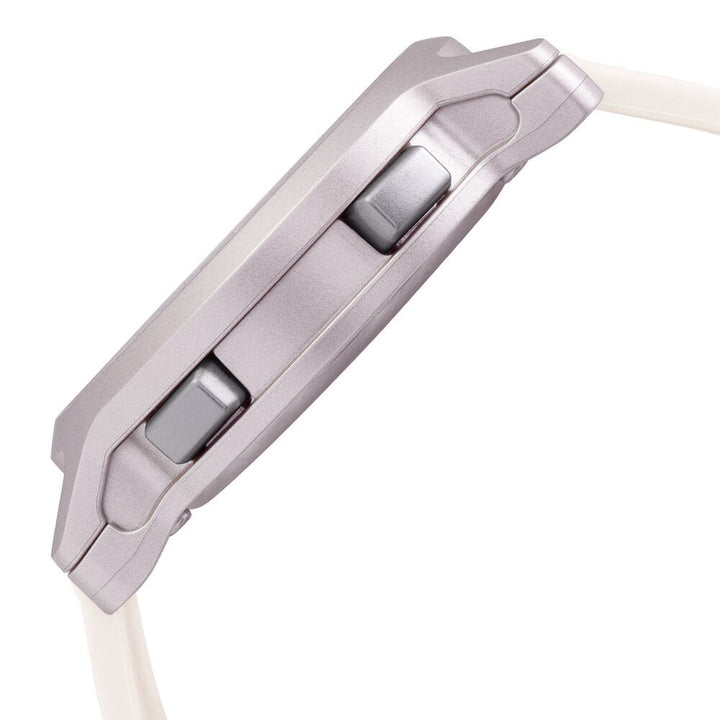 Fastrack Street Line Digital Dial Beige Silicone Strap Watch for Girls NR68027PP04