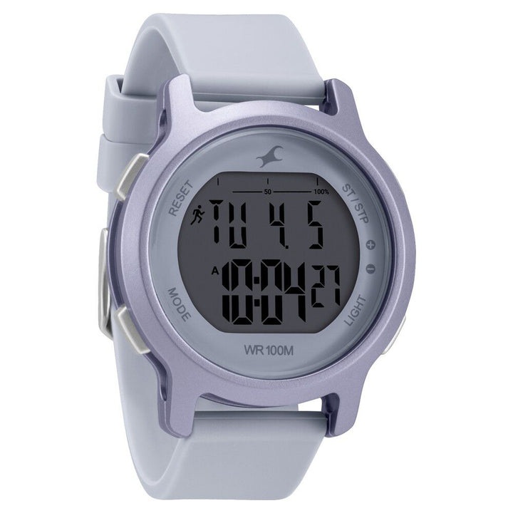 Fastrack Street Line Digital Dial Purple Silicone Strap Watch for Girls NR68027PP05