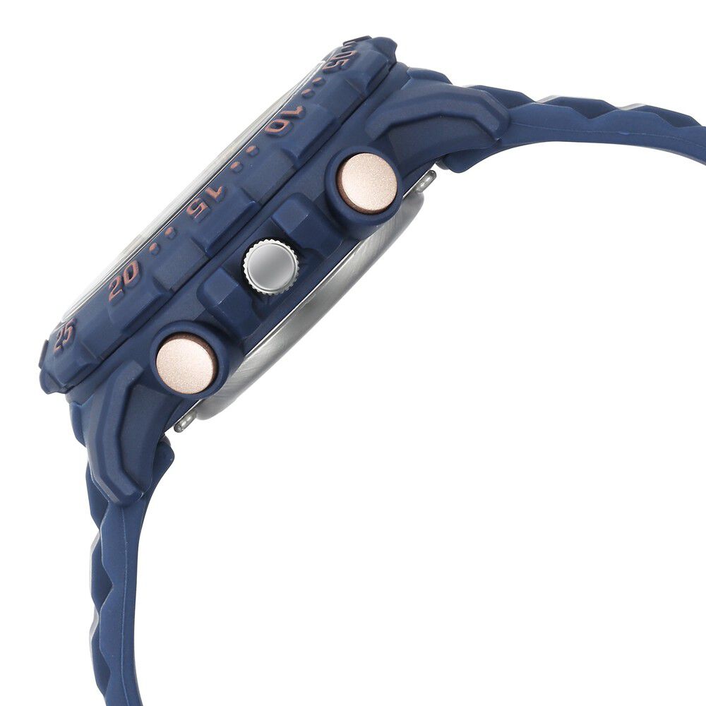 Fastrack Street line Quartz Analog Digital Blue Dial Silicone Strap Watch for Girls 68029PP03