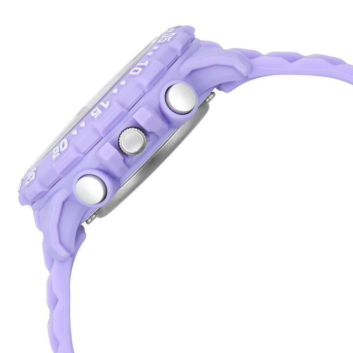 Fastrack Street line Quartz Analog Digital Purple Dial Silicone Strap Watch for Girls 68029PP04