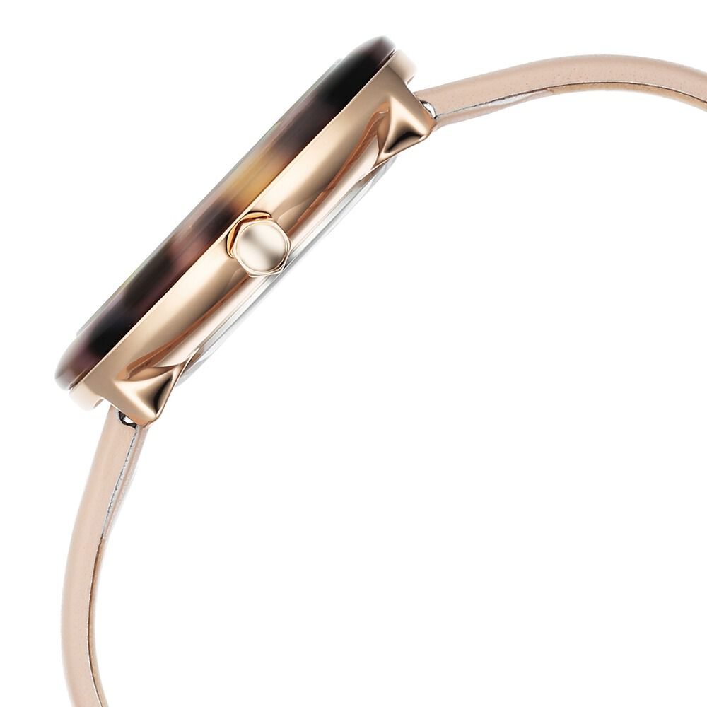 Fastrack Younique Quartz Analog Mother Of Pearl Dial LeatherStrap Watch For Girls 68035KL02