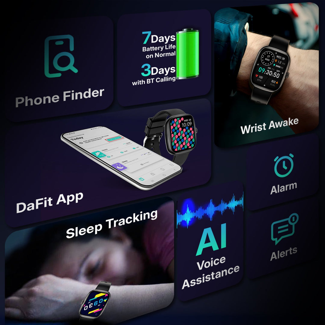 Timex iConnect Calling Ace 1.83"(4.64 cm) Display with Functional Crown and BT Calling Smartwatch For Unisex - TWIXW1100T