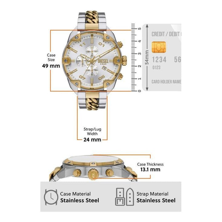 DIESEL Spiked Chronograph Watch for Men DZ4629