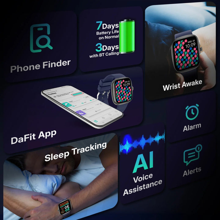 Timex iConnect Calling Ace 1.83"(4.64 cm) Display with Functional Crown and BT Calling Smartwatch For Unisex - TWIXW1103T