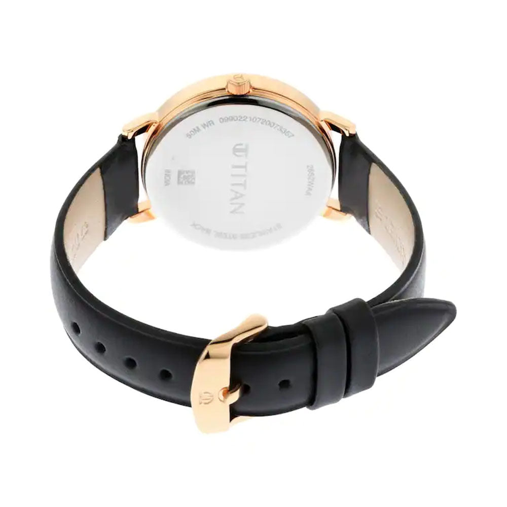 TITAN Workwear Watch With Black Dial Leather Strap 2652WL01