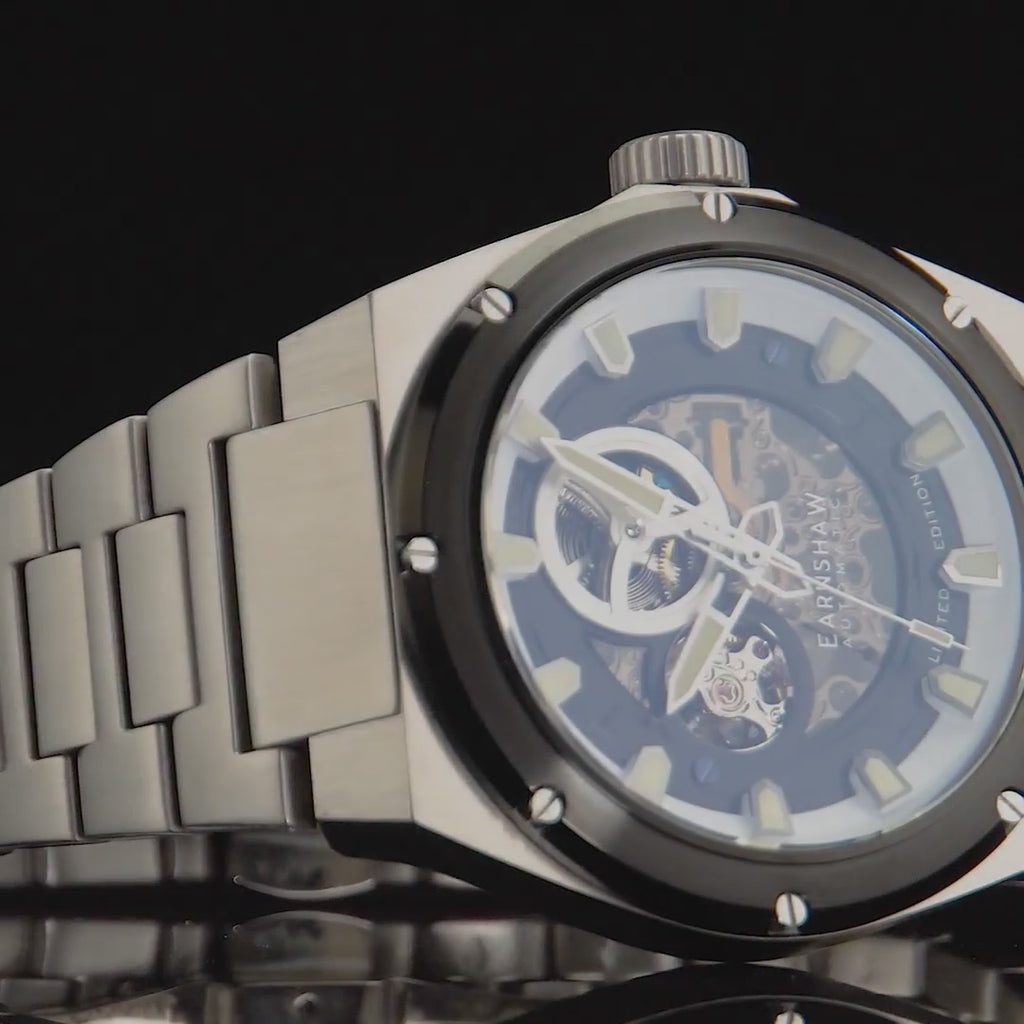 Earnshaw Armstrong Open Heart Mechanical Automatic Classic Black