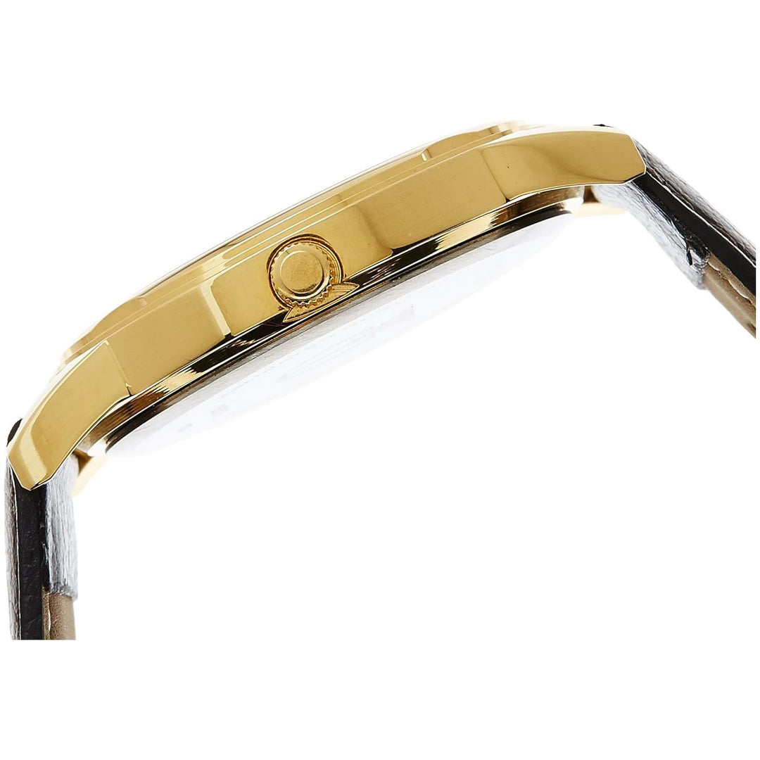 Titan Silver Dial Brown Leather Strap Watch NM1638YL01