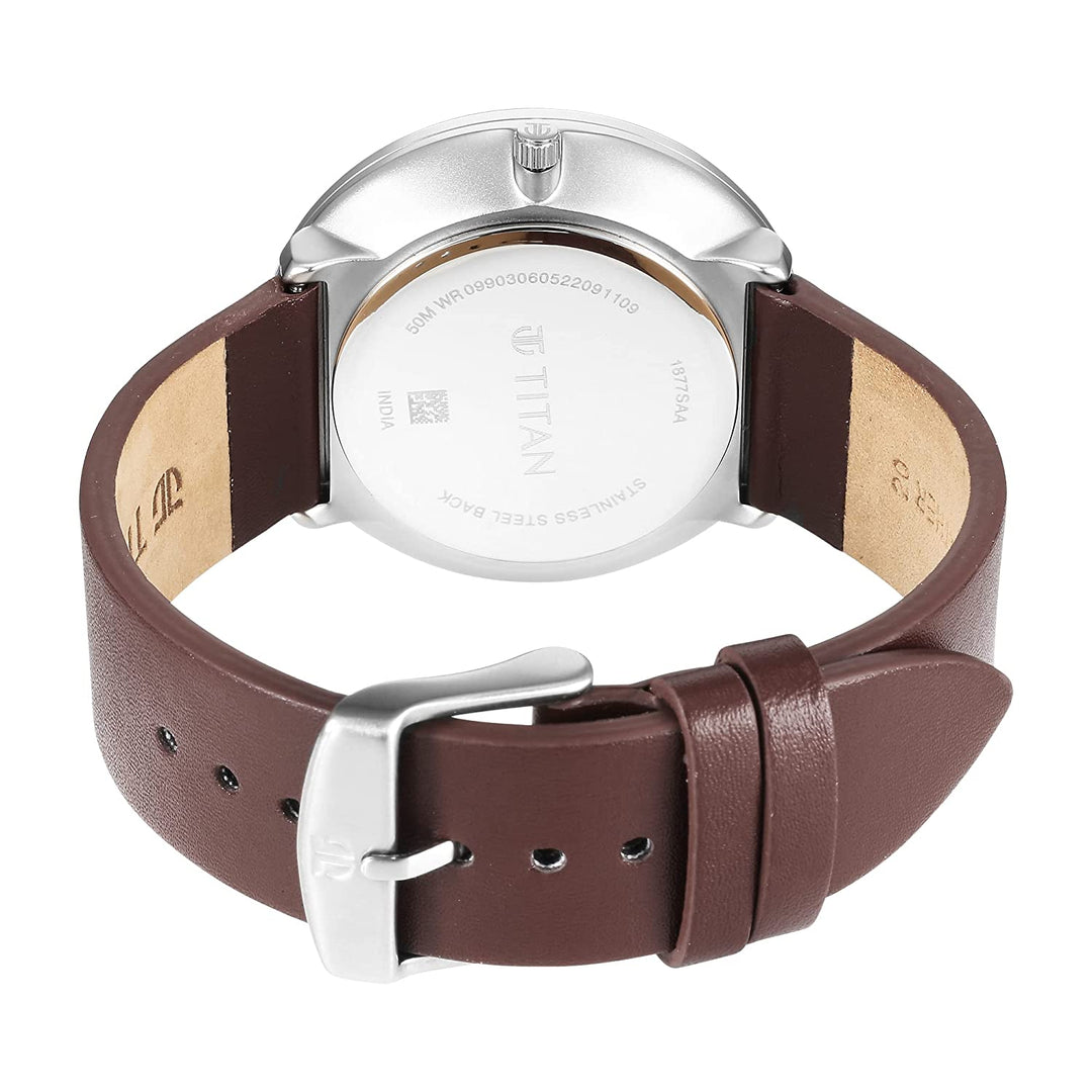 Titan Maritime Watch with Anthracite Dial & Leather Strap 1877SL01