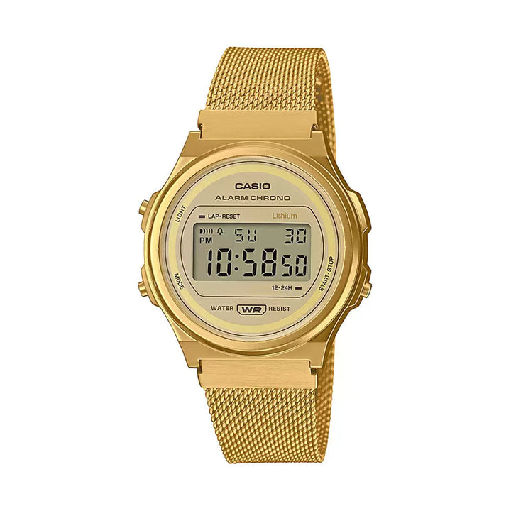 Casio Vintage Unisex Digital Mesh Strap Watch - D226