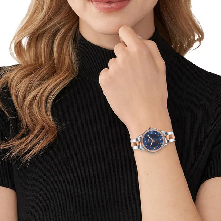 Timex Unisex Blue Round Analog Pair Watch- TW00ZP010