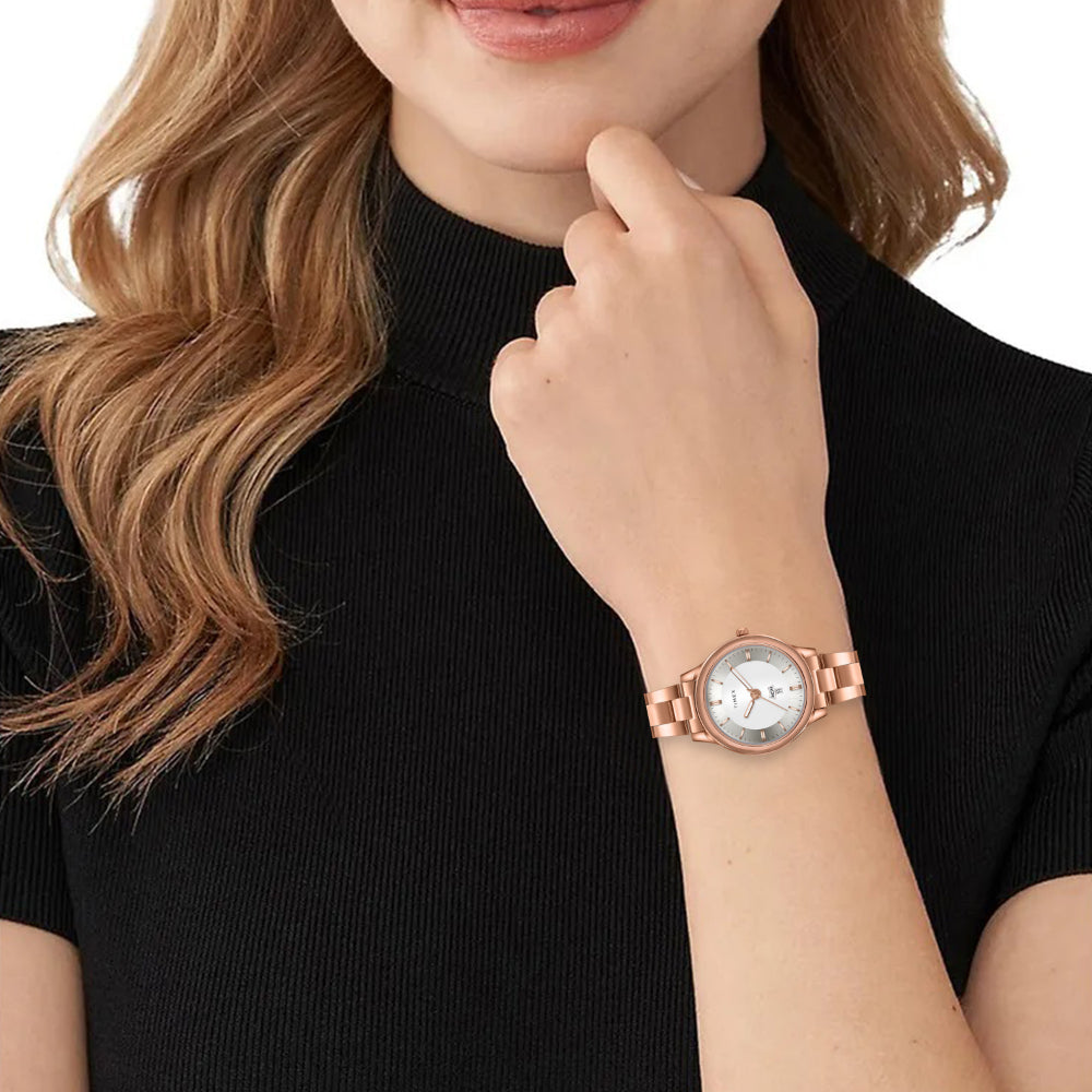 Timex Unisex Silver Round Analog Pair Watch- TW00ZP008