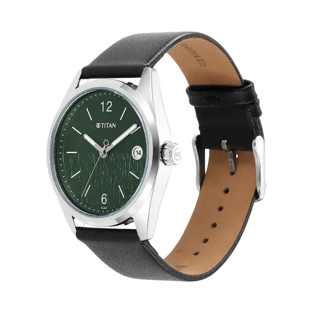 TITAN Neo Blue Dial Analog With Date Watch For Men 1729SL07