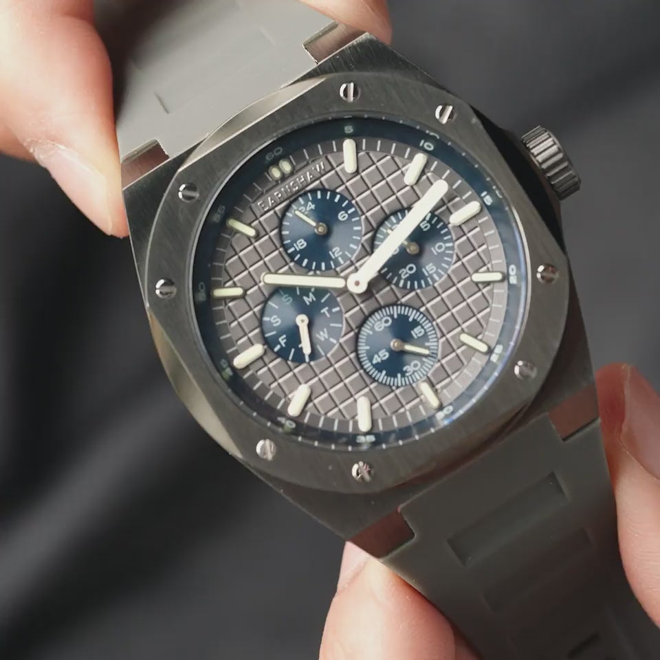 Earnshaw Bessemer Calendar Multifunction Grey Blue