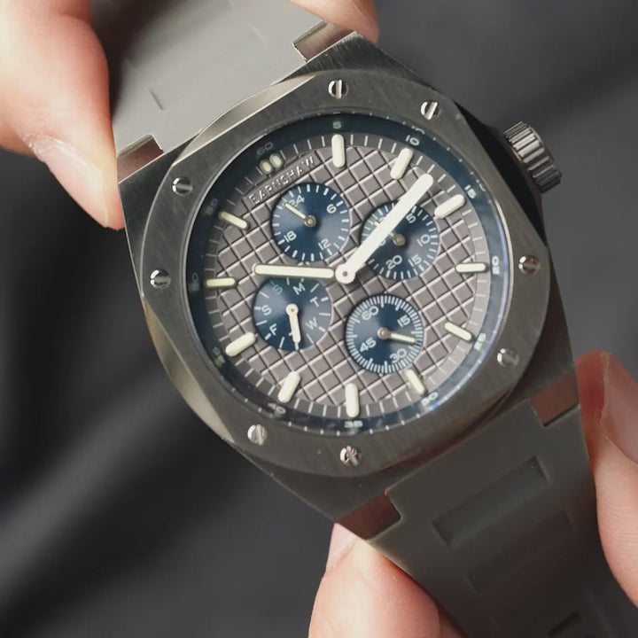 Earnshaw Bessemer Calendar Multifunction Grey Blue