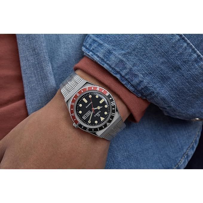 Timex Q Timex Reissue Day-Date 38mm Stainless Steel Band TW2U61300