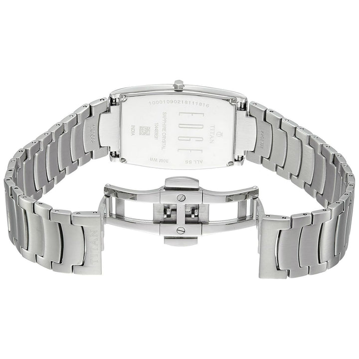Titan Edge Silver Dial Silver Stainless Steel Strap Watch NH1044SM16A (DF658B)