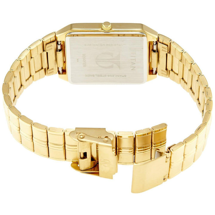 Titan Golden Dial Golden Metal Strap Watch NN9264YM02 (A742A)