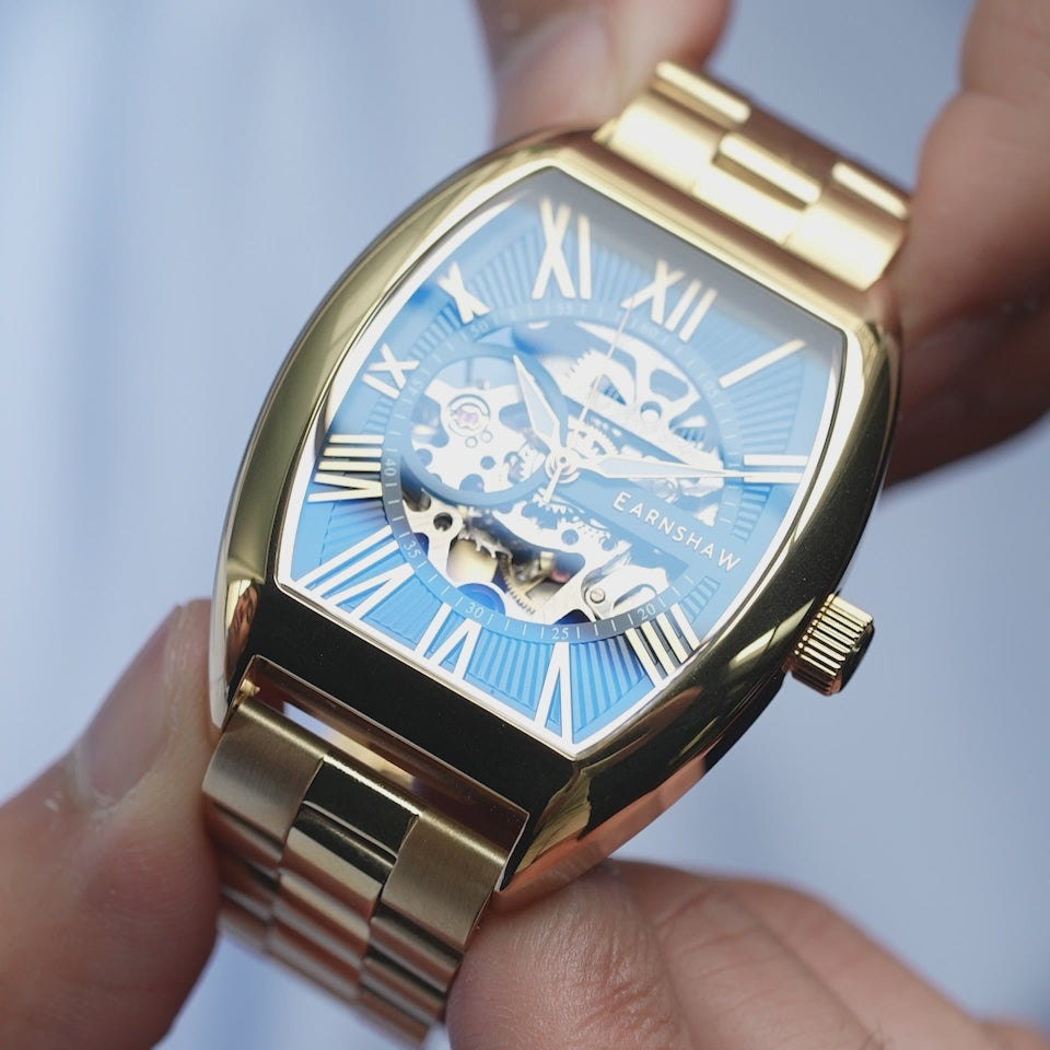 Earnshaw Beauchamp Skeleton Automatic Ingot Gold