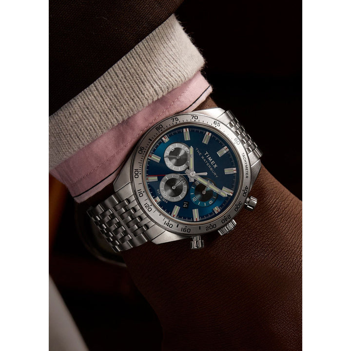 TIMEX Waterbury Blue Round Dial Analog Men's Watch - TW2Y18500UJ