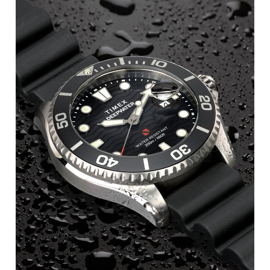 TIMEX Deep Water Black Round Dial Analog Men's Watch - TW2W81600UJ