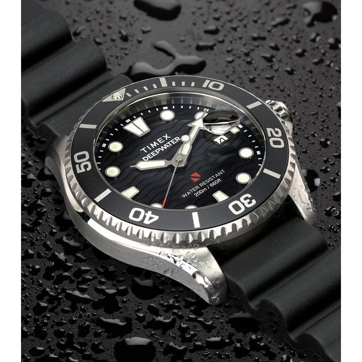 TIMEX Deep Water Black Round Dial Analog Men's Watch - TW2W81600UJ