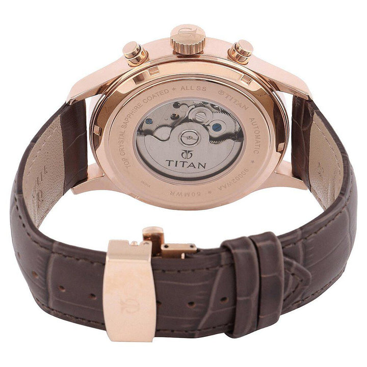 Titan Automatic Silver Dial Watch for Men-90002WL01J
