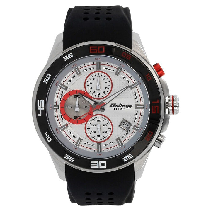 Titan Quartz Chronograph Silver Dial Watch for Men-90008KP01J