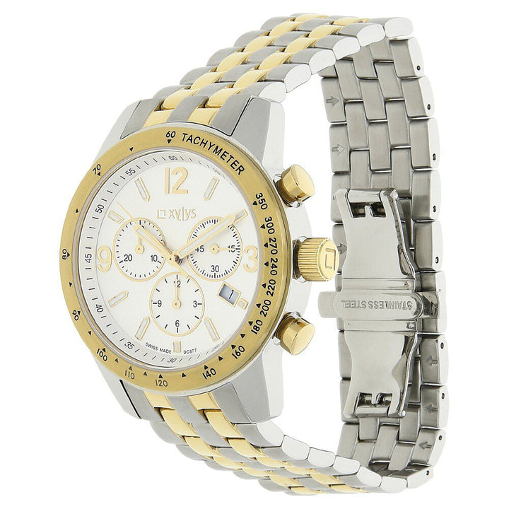 Xylys Swiss Chronograph Multicoloured Metal Strap and White Dial Watch For Men NR90009BM01