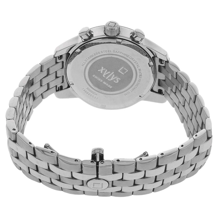 Xylys Swiss Chronograph Silver Stainless Steel Strap and Blue Dial Watch For Men NG90009SM01