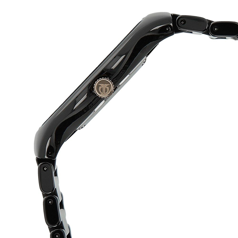 Titan Quartz Analog Black Dial Ceramic Strap Watch for Men NS90014KC02A