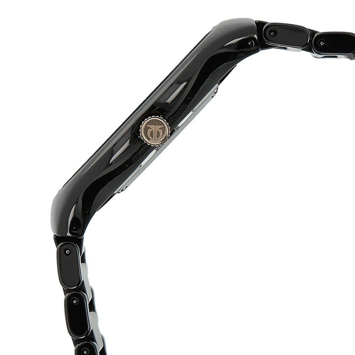 Titan Quartz Analog Black Dial Ceramic Strap Watch for Men NS90014KC02A