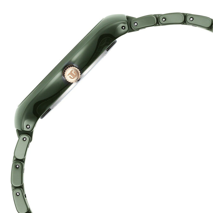 Titan Regalia Ceramics Quartz Analog Green Dial Green Color Ceramic Strap Watch For Men 90014KC03