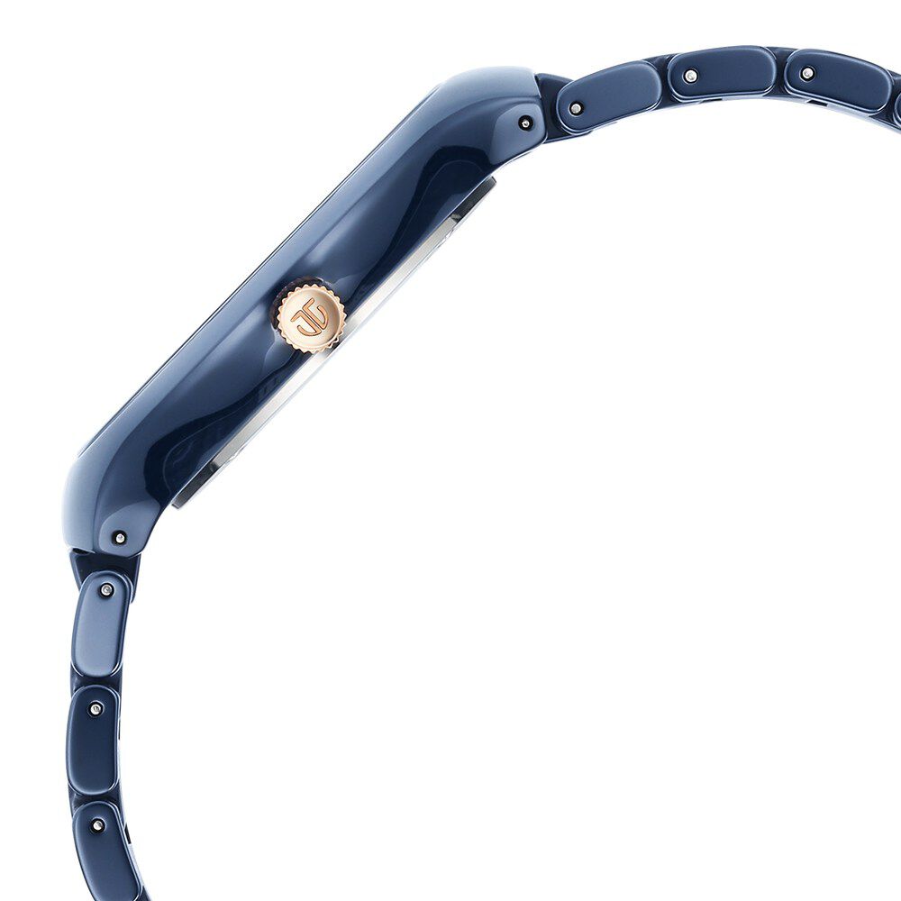 Titan Regalia Ceramics Quartz Analog Blue Dial Blue Color Ceramic Strap Watch For Men 90014KC04